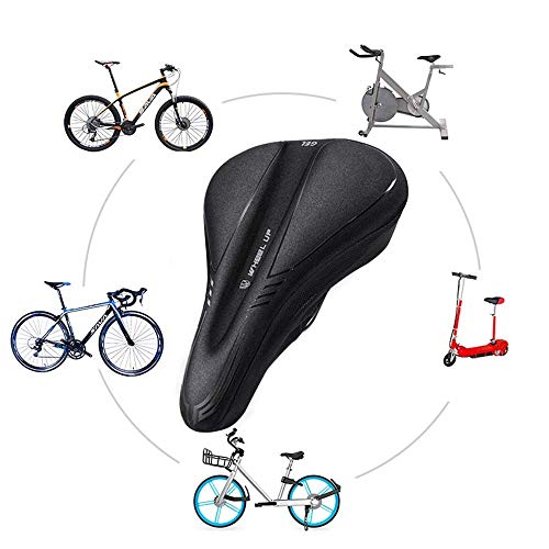 JKUNYU Asiento sillín de la bici Comfort Hombres Mujeres Fit Compatible with la bicicleta estática y las bicis al aire libre Compatible with mujer Hombre Montaña Ruta de bicicleta de ejercicios (Color