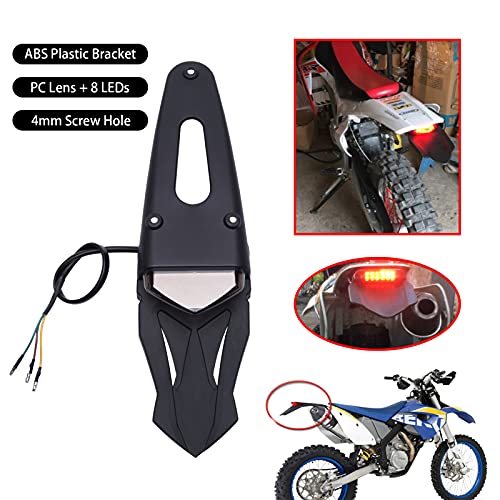 JMTBNO Luz Trasera LED de Freno para Motocicletas Guardabarros Trasero con Intermitentes Moto para Todoterreno Motocross Dirt Bike Enduro