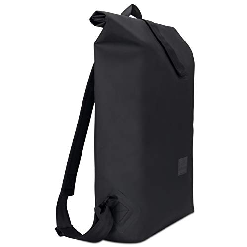 Johnny Urban Mochila Roll Top Impermeable Hombre y Mujer Negra Alec Morral Desplegable Mensajero Hecho de Lona Waterproof - Bolso de Ciclismo Flexible y con Compartimento Extraíble para Portátil