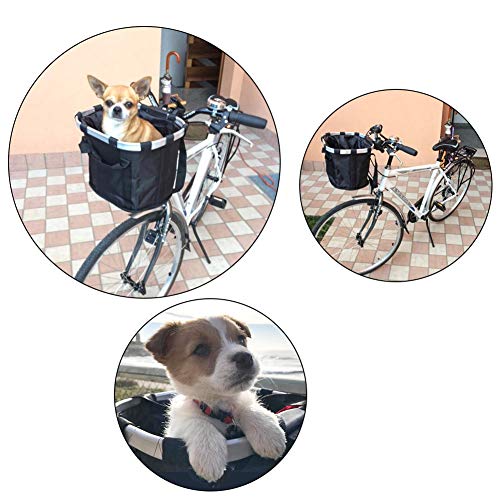 jojobnj ZCZY Cesta para Bicicleta,Canasta de Bicicleta Plegable,Desmontable Cesta de Manillar de Bicicleta,Impermeable Cesta Delantera de Bicicleta para Porta Mascotas, Camping al Aire Libre, Picnic