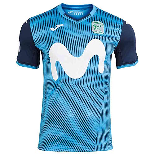 Joma Movistar Inter FS Primera Equipación 2020-2021, Camiseta, Turquesa, Talla XS