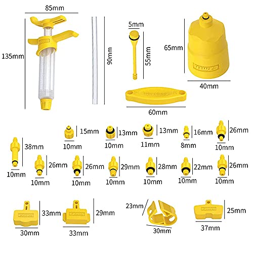 Jooheli Kit de Purgado para Frenos,Aceite Mineral para Frenos de Disco Hidráulicos Kit de Purga de Frenos,Herramientas de Reparación de Frenos de Bicicleta para Shimano,Magura,Tektro y Sram