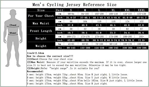 JPOJPO Maillot de Ciclismo para Hombre Pro Team Ropa de Bicicleta MTB Conjunto de Pantalones Cortos - - M (altura 168/173 cm) (peso 50/75 kgs)