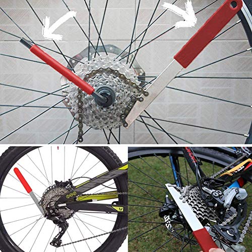 JPYH Bicicleta Azote De Pinon de Cadena Rueda De Herramienta De Reparacion,Freewheel Cadena Látigo Herramienta para Remover Casete Ciclo Bicicleta Bici Reparación Equipment