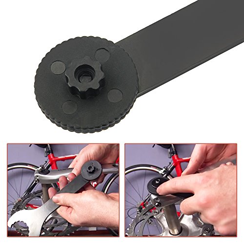 JTDEAL Llave Eje Pedalier para Bicicleta, Llaves para Desmontar Pedalier, Llave Pedalier Hollowtech con Adaptador De Plastico, Utensilio para Instalar Y Desmontar El Eje Pedalier - Negro