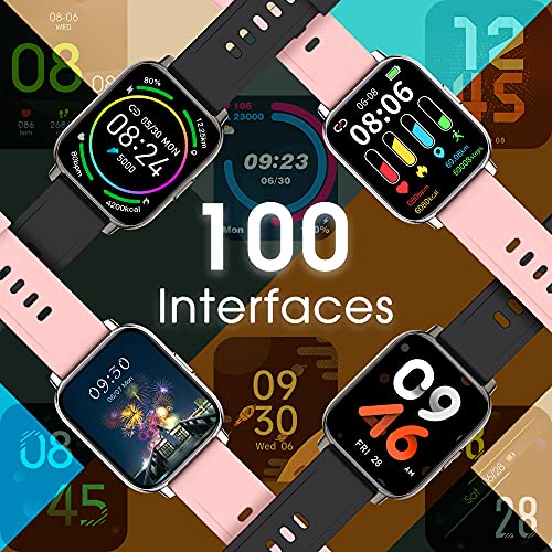 Judneer Smartwatch Hombre, 1.4'' Reloj Inteligente IP68 Impermeable, Pulsera Pantalla Táctil Completa con Monitor de Sueño Contador de Caloría Pulsómetros Podómetro para Smart Watch Android y iOS