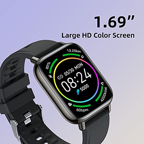 Judneer Smartwatch Hombre, 1.4'' Reloj Inteligente IP68 Impermeable, Pulsera Pantalla Táctil Completa con Monitor de Sueño Contador de Caloría Pulsómetros Podómetro para Smart Watch Android y iOS