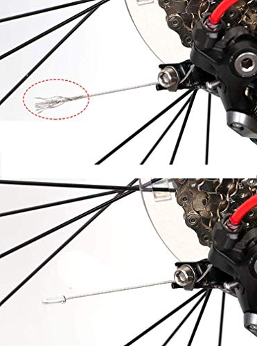 Juego de cables de cambio de bicicleta 10 Piezas tapas de extremo de manguitos de acero 10 Piezas juego de cables de cambio para bicicleta de carreras 1,2 mm 2,05 m