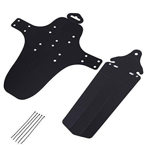 Juego de Guardabarros MTB para Bicicleta,Protector contra Salpicaduras para Bicicleta de montaña con 4 Bridas para Cables,de Bicicleta Duradera Compatible Guardabarros Delantero y Trasero,2 Piezas