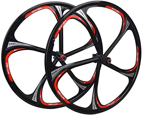 Juego De Ruedas Bicicleta 26 pulgadas Ciclismo Wheels, híbrido de doble pared de aleación de magnesio BTT llanta de liberación rápida del freno de disco de bicicletas de montaña de ruedas 7 8 9 10 Vel