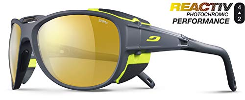 Julbo Explorer 2.0 – Gafas de Sol, Hombre, Color Gris Mat/Vert, tamaño M/L