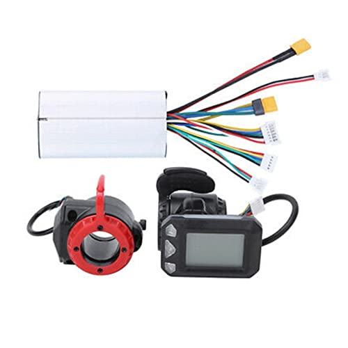 Jun7L 5.5In 6,5 Pulgadas de Fibra de Carbono Scooter eléctrico Controlador de Bicicletas LCD Monitor de Freno Completo Conjunto de Peso Ligero a Prueba de Lluvia 250w (Color : 24V)