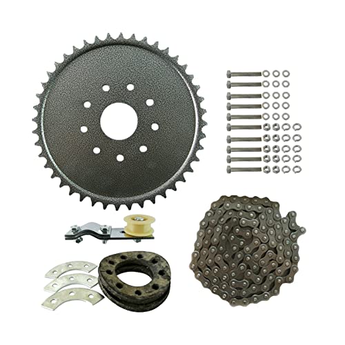 JUSTBAIXUE 415 Cadena 44T Sprocket Tenser 2-Stroke 49cc 60cc 66cc 80cc Bicicleta de Bicicleta motorizada Repuestos de Motocicleta