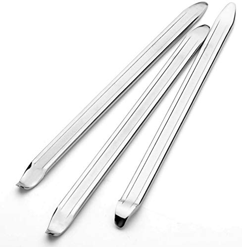 KAHEIGN 3Pzs Palanca De Neumáticos, 30CM Palancas De Neumáticos De Acero Al Manganeso Removedor De Llantas De Cuchara Herramientas para Reparar para Motocicleta, Bicicleta, Coche (Plata)