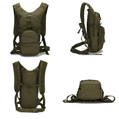 Kaiyei Mochila Militar Camuflaje 15L Bicicleta Casual Impermeable Multibolsillo Duradero Viaje Tactico Senderismo Trekking Montañismo Deportiva Pequeña Bolso Selva Digital