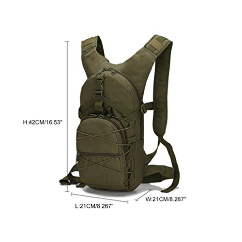 Kaiyei Mochila Militar Camuflaje 15L Bicicleta Casual Impermeable Multibolsillo Duradero Viaje Tactico Senderismo Trekking Montañismo Deportiva Pequeña Bolso Selva Digital