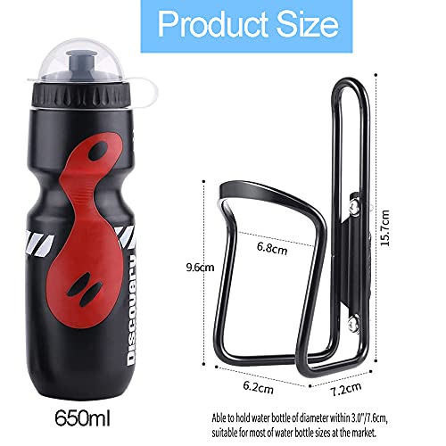 KAMIIN Portabidón para Bicicleta con Botella de 750ml, Soporte Para Bebidas Ligero con Accesorios de montaje( 2x Tornillo, 1x Llave Inglesa) para Carretera, Bicicleta de montaña, Bicicleta de Carreras