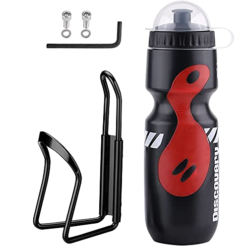 KAMIIN Portabidón para Bicicleta con Botella de 750ml, Soporte Para Bebidas Ligero con Accesorios de montaje( 2x Tornillo, 1x Llave Inglesa) para Carretera, Bicicleta de montaña, Bicicleta de Carreras