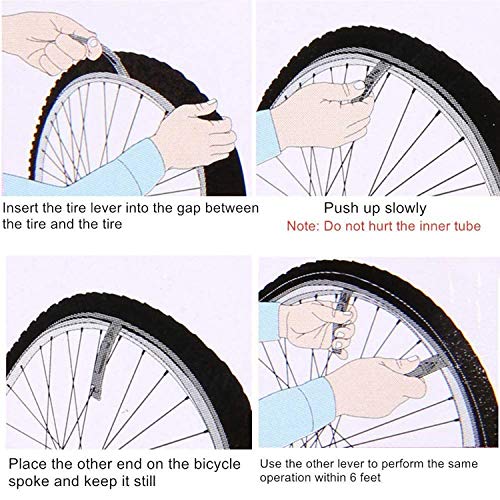 KARAA 3Piezas Palancas Neumatico Bicicleta para Reparación de Neumáticos de Bicicleta y Desmontar Neumáticos de Bicicleta