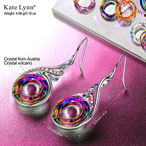 Kate Lynn Mujer pendiente Regalos Cristal Pendientes Joyas para Mujer aniversario cumpleaños Originales regalos para esposa mamá novia caja de regalo Regalos Dia de la Madre