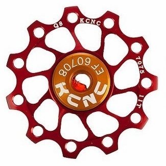 KCNC- Engranaje para piñón de bicicleta ultraligero 11T para Shimano, Campagnolo, SRAM, etc. Color rojo. 1 unidad.