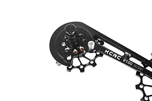 KCNC Ruletas Cambio Sobredimensionadas Ultra Compatible Shimano Dura-Ace R9100/Ultegra R8000 Negro