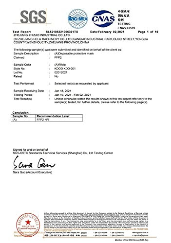 KDOD Mascarillas FFP2 Homologadas, 20 Unidades, CE2163 EN 149:2001 + A1:2009 FFP2 NR