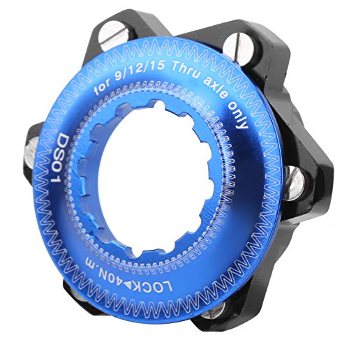 Keenso Adaptador Centerlock A 6 Tornillos, Adaptadores De Disco De Freno para Bicicleta De Montaña(Azul Negro)