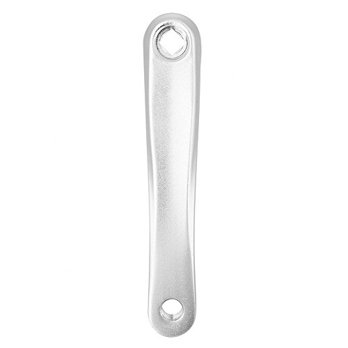 Keenso Bielas del Bici, Biela Izquierda Ligera de Aluminio de 170 mm (Cuadradillo-Plata)