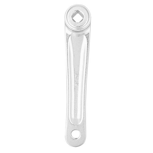 Keenso Bielas del Bici, Biela Izquierda Ligera de Aluminio de 170 mm (Cuadradillo-Plata)