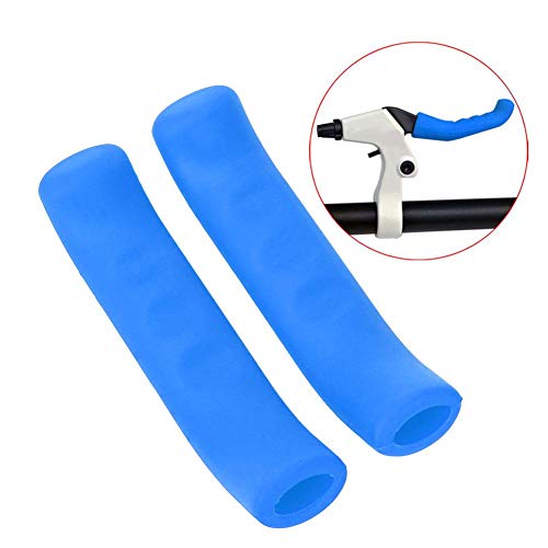 Keenso Funda para Maneta de Freno, 1 par Cubierta del el Freno para Patinete, Bicicleta Plegable, Bicicleta de Montaña (Azul)