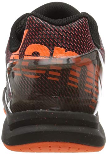 Kempa Attack Pro Contender, Zapatillas De Balonmano para Hombre, Negro/Naranja Fluor, 45 EU