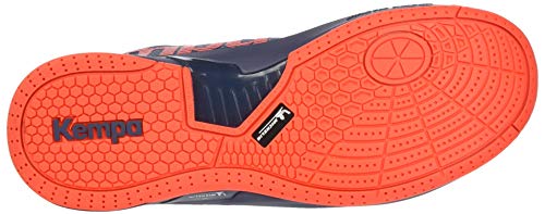 Kempa Attack Two 2.0, Zapatillas de Balonmano Hombre, Multicolor (Ice Gr/Fluor Rot 01), 43 EU