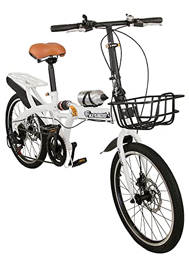 KEN ROD Bicicletas Plegables | Bicicleta Plegable Adulto | Bici 20 Pulgadas Adulto | Bici Plegable | Bici Plegable Urbana | Color: Blanco