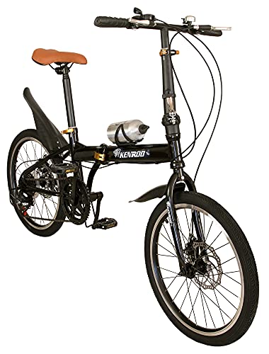 KEN ROD Bicicletas Plegables | Bicicleta Plegable Adulto | Bici 20 Pulgadas Adulto | Bici Plegable | Bici Plegable Urbana | Color: Negro