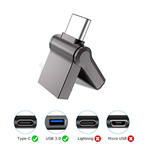 KEXIN 64GB Memoria USB Tipo C y USB 3.0 OTG Flash Drive Pendrive 64 GB 2 en 1 Memory Stick para Portátil, Teléfono y Otras Dispositivos USB o Tipo C [Resista Agua]