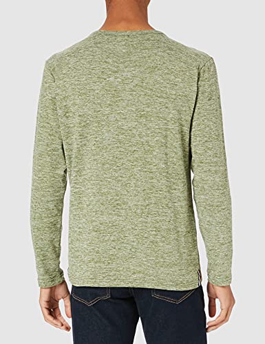 KEY LARGO Nils Button Camiseta, Olive (1514), L para Hombre