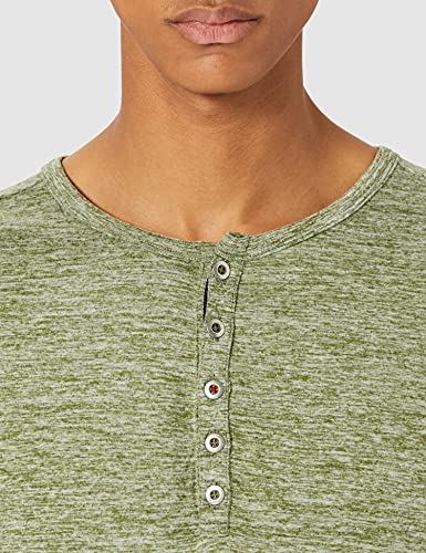 KEY LARGO Nils Button Camiseta, Olive (1514), L para Hombre