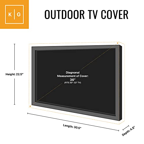 Khomo Gear - Protector de Pantalla para TV de Exterior, Color Gris