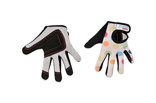 KIDDIMOTO - Guantes de ciclismo para niños, diseño de perro pastel, 2 a 5 años