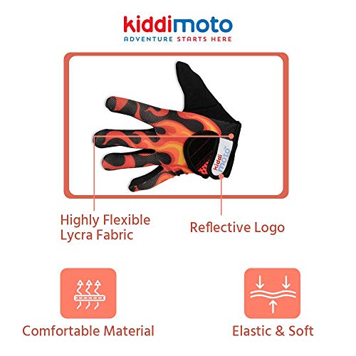 KIDDIMOTO Guantes de ciclismo para niños, para bicicleta, bicicleta de equilibrio, scooter y monopatín (guantes para niños) | Disponible en diferentes tamaños y diseños