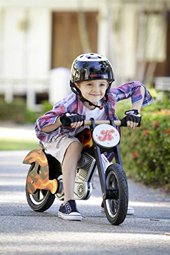 KIDDIMOTO Guantes de Ciclismo sin Dedos para Infantil (niñas y niños) - Bicicleta, MTB, BMX, Carretera, Montaña - 8-Ball/Bola 8 - Talla: M (5-8 años)