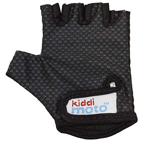 Kiddimoto Guantes de Ciclismo sin Dedos para Infantil (niñas y niños) - Bicicleta, MTB, BMX, Carretera, Montaña - Karbon FX - Talla: M (5-8 años)