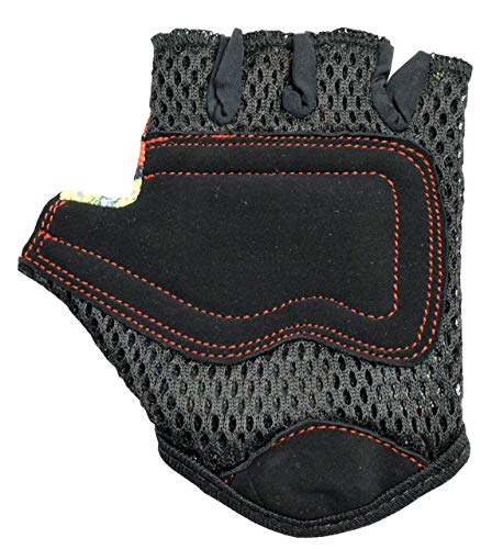 Kiddimoto Guantes de Ciclismo sin Dedos para Infantil (niñas y niños) - Bicicleta, MTB, BMX, Carretera, Montaña - Libro Cómico - Talla: S (2-5 años)