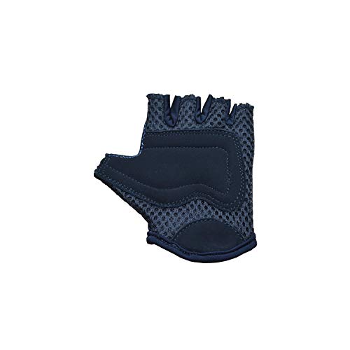 Kiddimoto Guantes de Ciclismo sin Dedos para Infantil (niñas y niños) - Bicicleta, MTB, BMX, Carretera, Montaña - Negro - Talla: M (5-8 años)