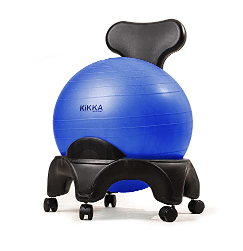 Kikka Active Chair 5, con 5 patas, de conformidad con el texto único, seguridad en el trabajo (azul)