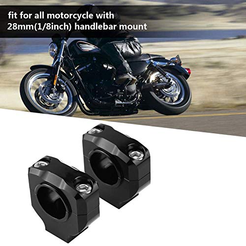 Kimis 28mm Abrazadera de montaje de manillar de motocicleta Elevador de manillar Elevador de barra elevadora de manillar (Aleación de aluminio)