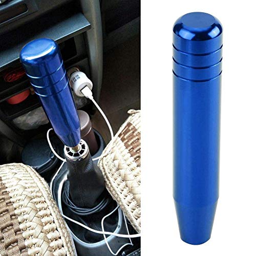 KIMISS Perilla de cambio universal,Perilla de cambio de engranaje del coche,Perilla de palanca de cambios automática de aleación de aluminio con longitud de 18 cm / 7.1 in(azul )