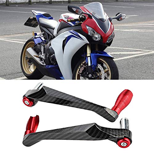 KIMISS Universal 7 / 8in 22 mm CNC Manillar de Palanca de embrague de freno Protector de mano para motocicleta, scooters, automóviles eléctricos(rojo)