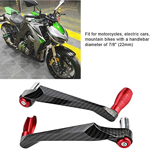 KIMISS Universal 7 / 8in 22 mm CNC Manillar de Palanca de embrague de freno Protector de mano para motocicleta, scooters, automóviles eléctricos(rojo)